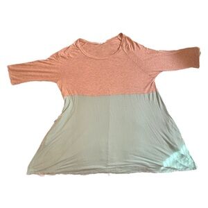 Colorblock 3/4 Sleeve Dress with Pockets | Size 2X